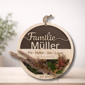 Wandschild "Familie" - in 3 Farben